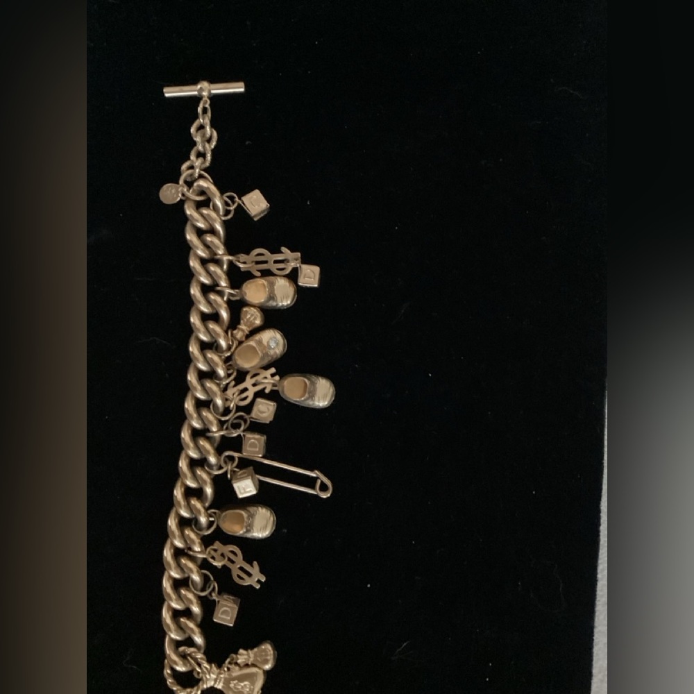 Kirks Folly Charm Bracelet Baby Theme Gold Tone - Picture 2 of 4